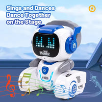 HKM-793555 Programmable Educational Robot with Touch-Sensitive Remote Control and LED Light for Kids