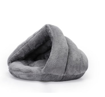 HKM-793683 Arctic Velvet Triangle Nest Dog Nest Semi Closed Warm Pet Nest Bed In Winter