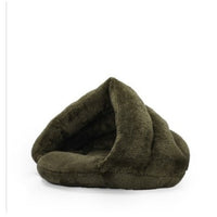HKM-793683 Arctic Velvet Triangle Nest Dog Nest Semi Closed Warm Pet Nest Bed In Winter