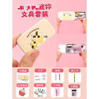 HKM-793811 Miniature Simulation Pencil Case for Dollhouse Decoration - Educational Mini Toy Set
