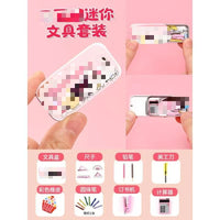 HKM-793811 Miniature Simulation Pencil Case for Dollhouse Decoration - Educational Mini Toy Set