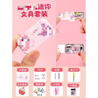 HKM-793811 Miniature Simulation Pencil Case for Dollhouse Decoration - Educational Mini Toy Set