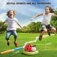 HKM-793939 3 in 1 Educational Insect Jump Rope, Rocket Launcher & Ring Toss Game for Outdoor Fun
