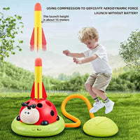 HKM-793939 3 in 1 Educational Insect Jump Rope, Rocket Launcher & Ring Toss Game for Outdoor Fun