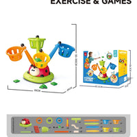 HKM-793939 3 in 1 Educational Insect Jump Rope, Rocket Launcher & Ring Toss Game for Outdoor Fun