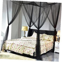 HKM-793939 Universal Palace Mosquito Net for Single & Double Beds - Four Openings, Dark Green, Easy Installation