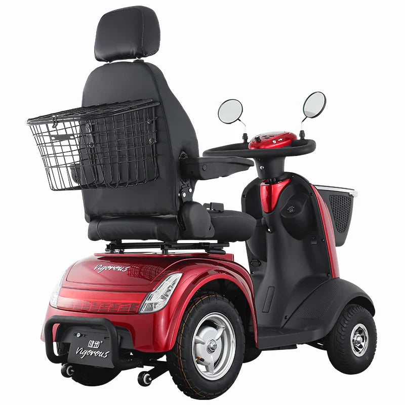 KTX-794003 Four-Wheel Electric Tricycle with Magnetic Brake, 150kg Load Capacity, 48V20Ah Battery, and 20km/h Max Speed
