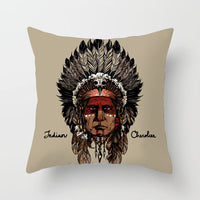 HKM-794195 Peach Skin National Style Cushion Cover - 44x44cm, Decorative Pillowcase