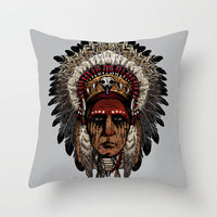 HKM-794195 Peach Skin National Style Cushion Cover - 44x44cm, Decorative Pillowcase