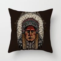 HKM-794195 Peach Skin National Style Cushion Cover - 44x44cm, Decorative Pillowcase
