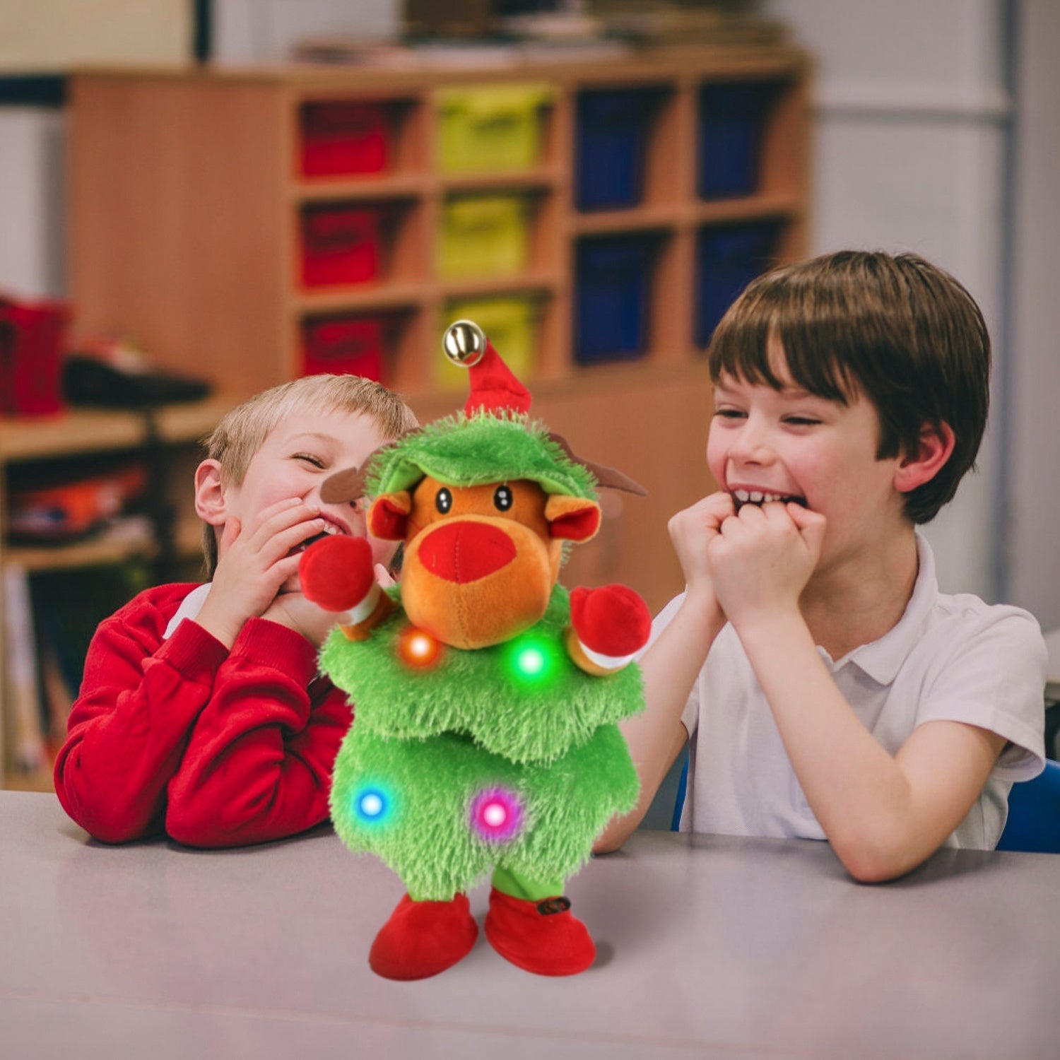 HKM-794259 Dancing Plush Toy - Singing and Mimicking Interactive Penguin, Snowman, or Elk for Kids - Perfect Christmas Gift