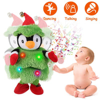 HKM-794259 Dancing Plush Toy - Singing and Mimicking Interactive Penguin, Snowman, or Elk for Kids - Perfect Christmas Gift