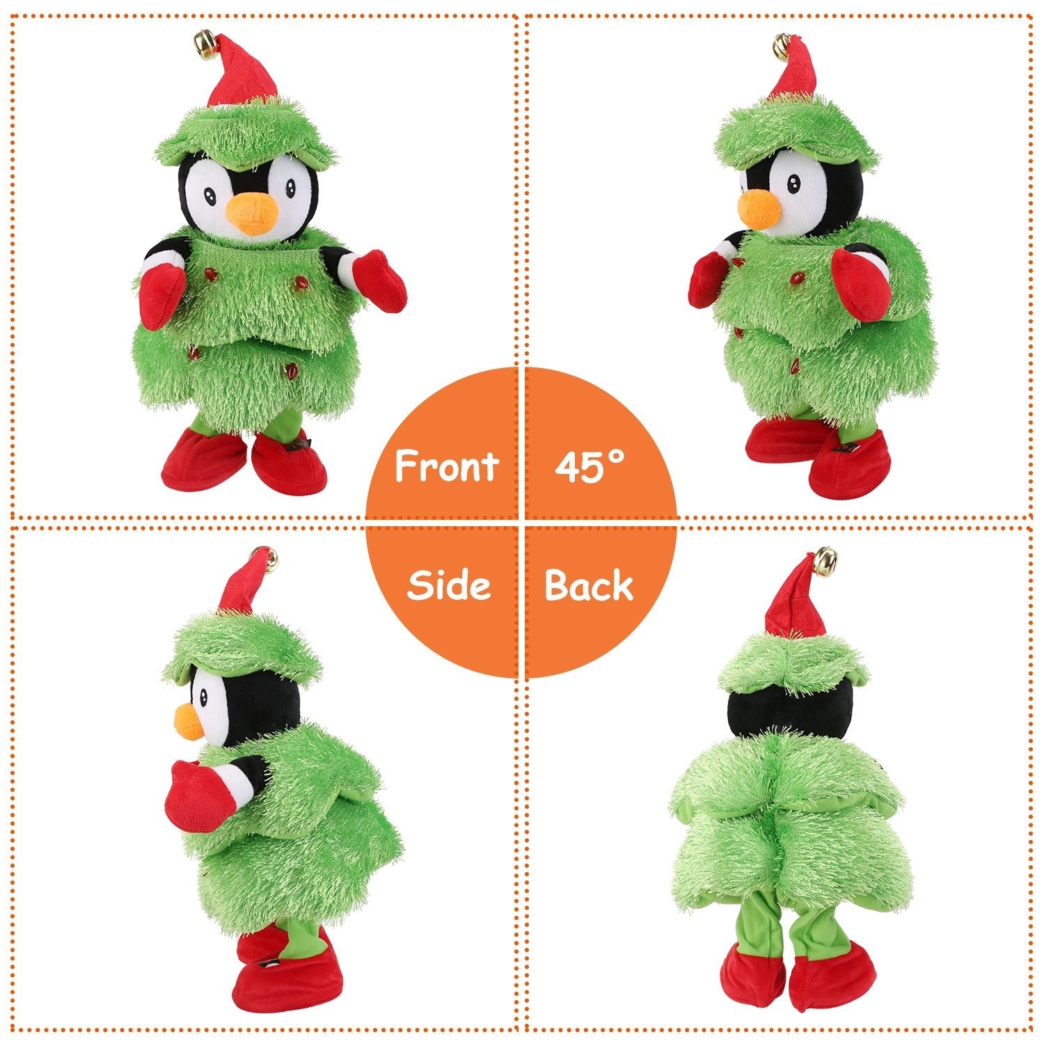HKM-794259 Dancing Plush Toy - Singing and Mimicking Interactive Penguin, Snowman, or Elk for Kids - Perfect Christmas Gift