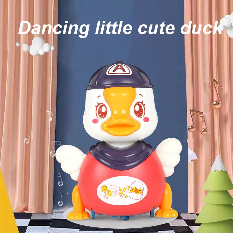 HKM-794387 Colorful Electric 360° Rotating Dance Duck Toy with Music and Lights for Kids 2-4 Years