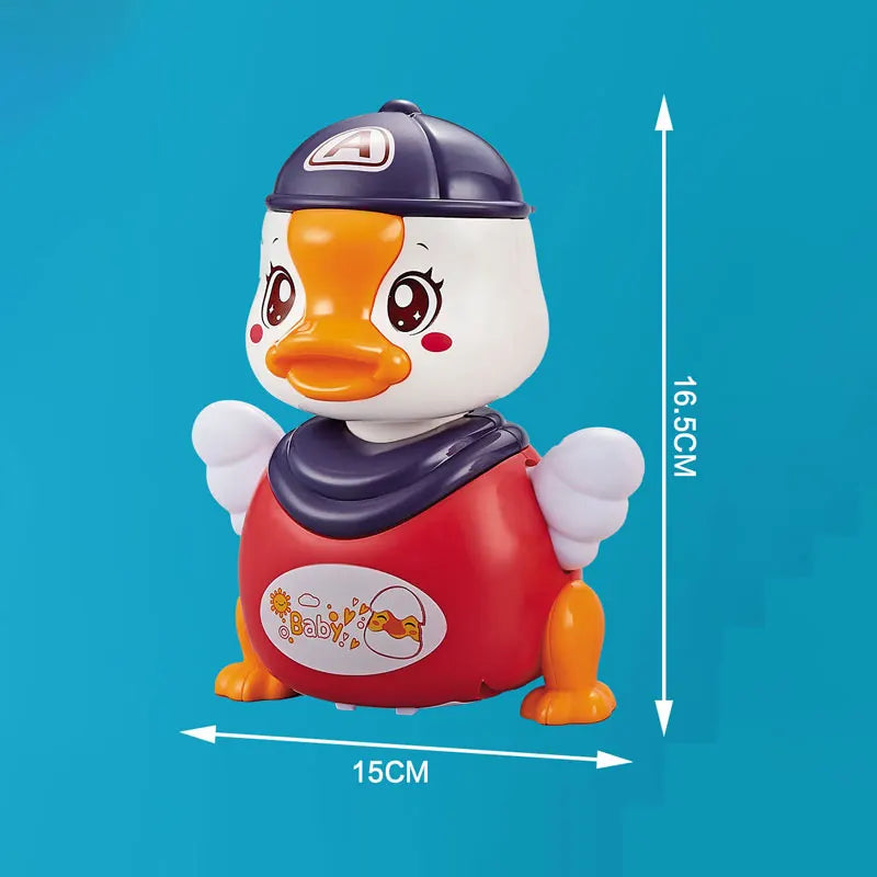 HKM-794387 Colorful Electric 360° Rotating Dance Duck Toy with Music and Lights for Kids 2-4 Years