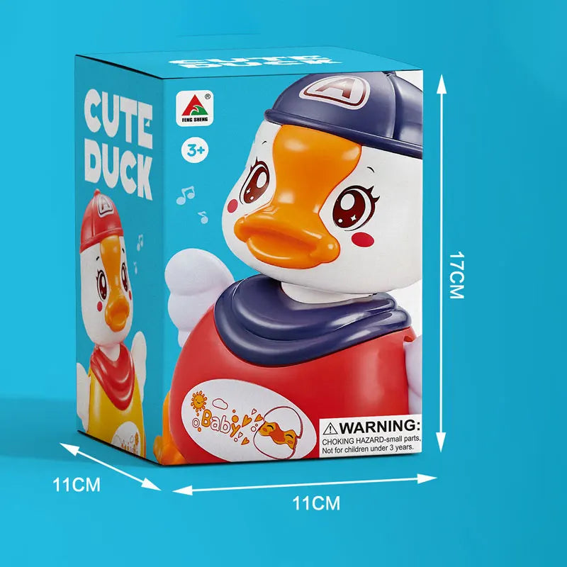 HKM-794387 Colorful Electric 360° Rotating Dance Duck Toy with Music and Lights for Kids 2-4 Years