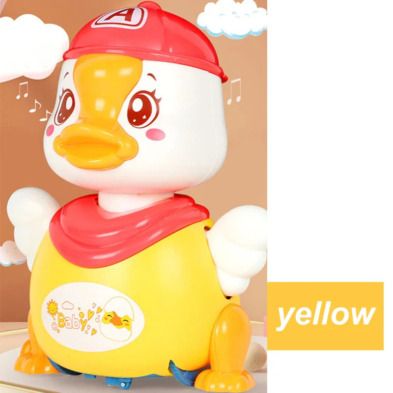 HKM-794387 Colorful Electric 360° Rotating Dance Duck Toy with Music and Lights for Kids 2-4 Years