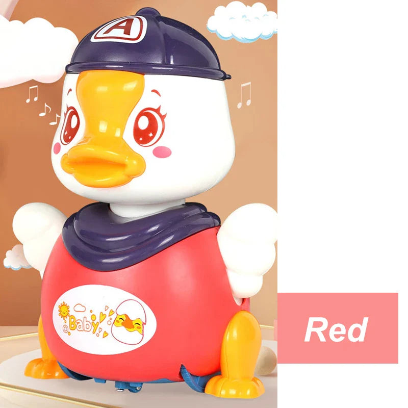 HKM-794387 Colorful Electric 360° Rotating Dance Duck Toy with Music and Lights for Kids 2-4 Years