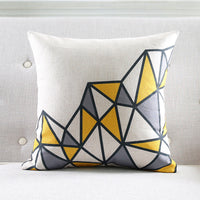 HKM-794515 Cotton Linen Lumbar Support Throw Pillow for Home and Car Decor