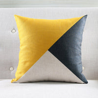 HKM-794515 Cotton Linen Lumbar Support Throw Pillow for Home and Car Decor