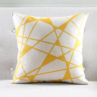 HKM-794515 Cotton Linen Lumbar Support Throw Pillow for Home and Car Decor