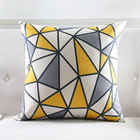 HKM-794515 Cotton Linen Lumbar Support Throw Pillow for Home and Car Decor