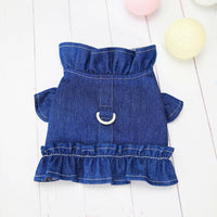 HKM-794579 Casual Cotton Dog Vest - Denim Chest and Back in Dark Blue and Light Blue, Sizes S to XXL