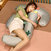HKM-794579 Curved Ice Silk Rattan Pillow Set for Pregnant Women - Plush Cartoon Design 130cm