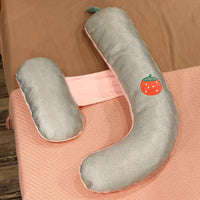 HKM-794579 Curved Ice Silk Rattan Pillow Set for Pregnant Women - Plush Cartoon Design 130cm