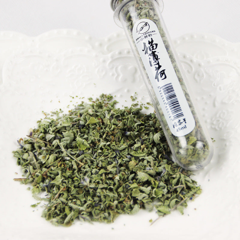 HKM-794579 Natural Catnip Leaves for Cats - Mint Flavor, 45ml, Stress Relief, Hand-Picked, Versatile Usage