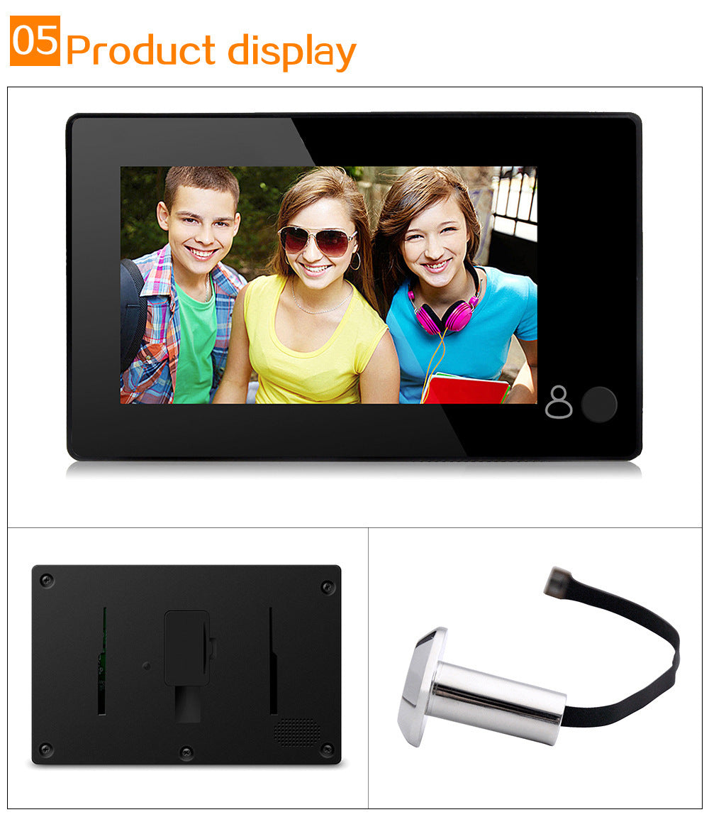 HKM-794643 4.3 Inch Visible Electronic Cat's Eye with Large Screen for Enhanced Security