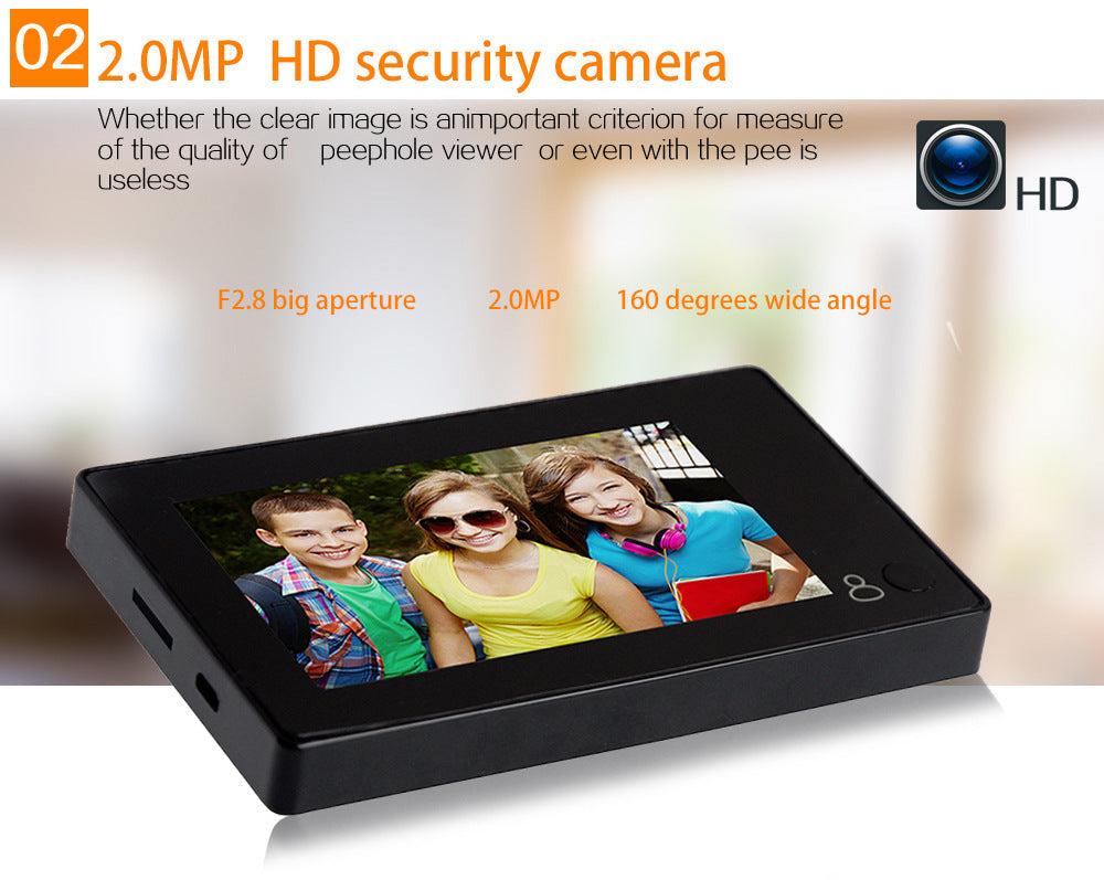 HKM-794643 4.3 Inch Visible Electronic Cat's Eye with Large Screen for Enhanced Security