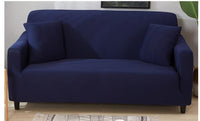 HKM-794835 Universal Solid Color Sofa Slipcover with Elastic Fit - Various Sizes Available