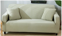 HKM-794835 Universal Solid Color Sofa Slipcover with Elastic Fit - Various Sizes Available