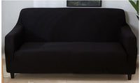 HKM-794835 Universal Solid Color Sofa Slipcover with Elastic Fit - Various Sizes Available