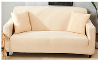 HKM-794835 Universal Solid Color Sofa Slipcover with Elastic Fit - Various Sizes Available