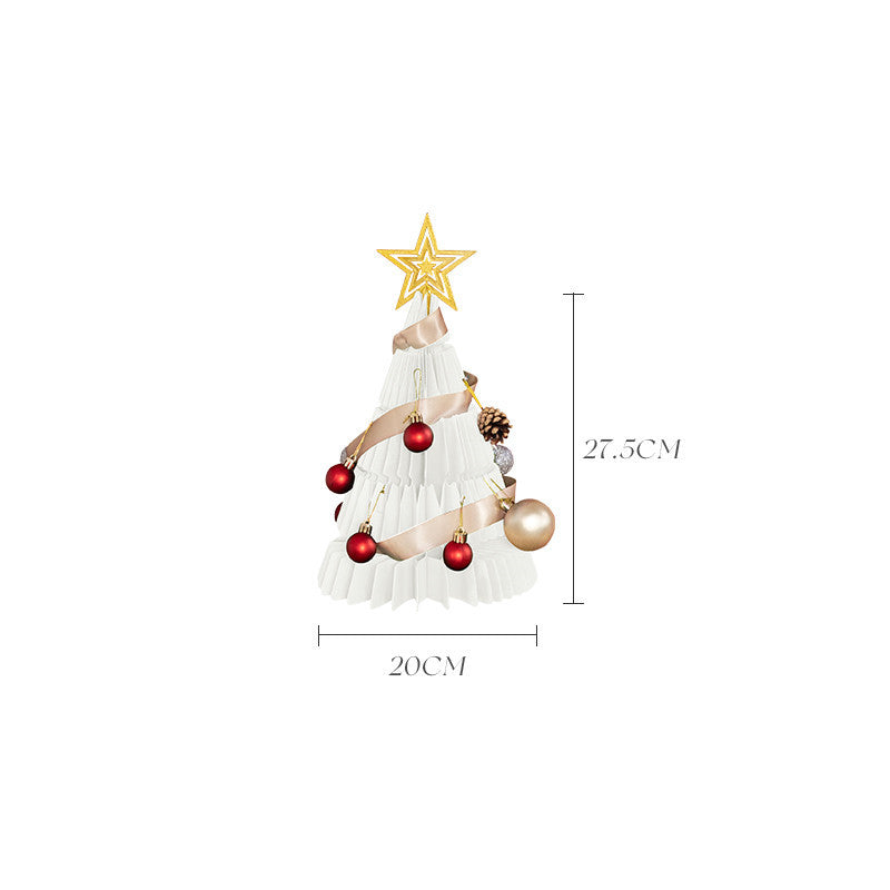 HKM-794899 Nordic Style Origami Christmas Tree Decoration - Paper Ornament for Living Room