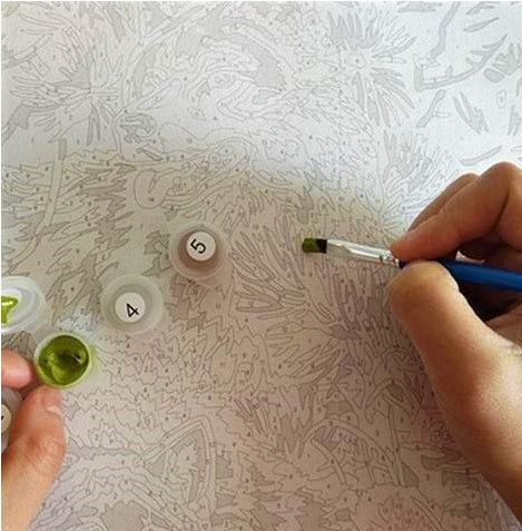 KTX-794963 Beach Paradise Painting by Numbers Kit - 40x50cm and 60x75cm, Linen Material