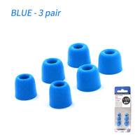 HKM-795027 Memory Foam Silicone Sleeves for In-Ear Headphones - Red, Blue, Black