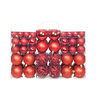 HKM-795091 100-Piece Shatterproof Christmas Bauble Set in Gold, Blue, Pink, Red, and More - 3, 4, 6 cm Decor Balls