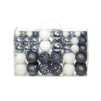 HKM-795091 100-Piece Shatterproof Christmas Bauble Set in Gold, Blue, Pink, Red, and More - 3, 4, 6 cm Decor Balls