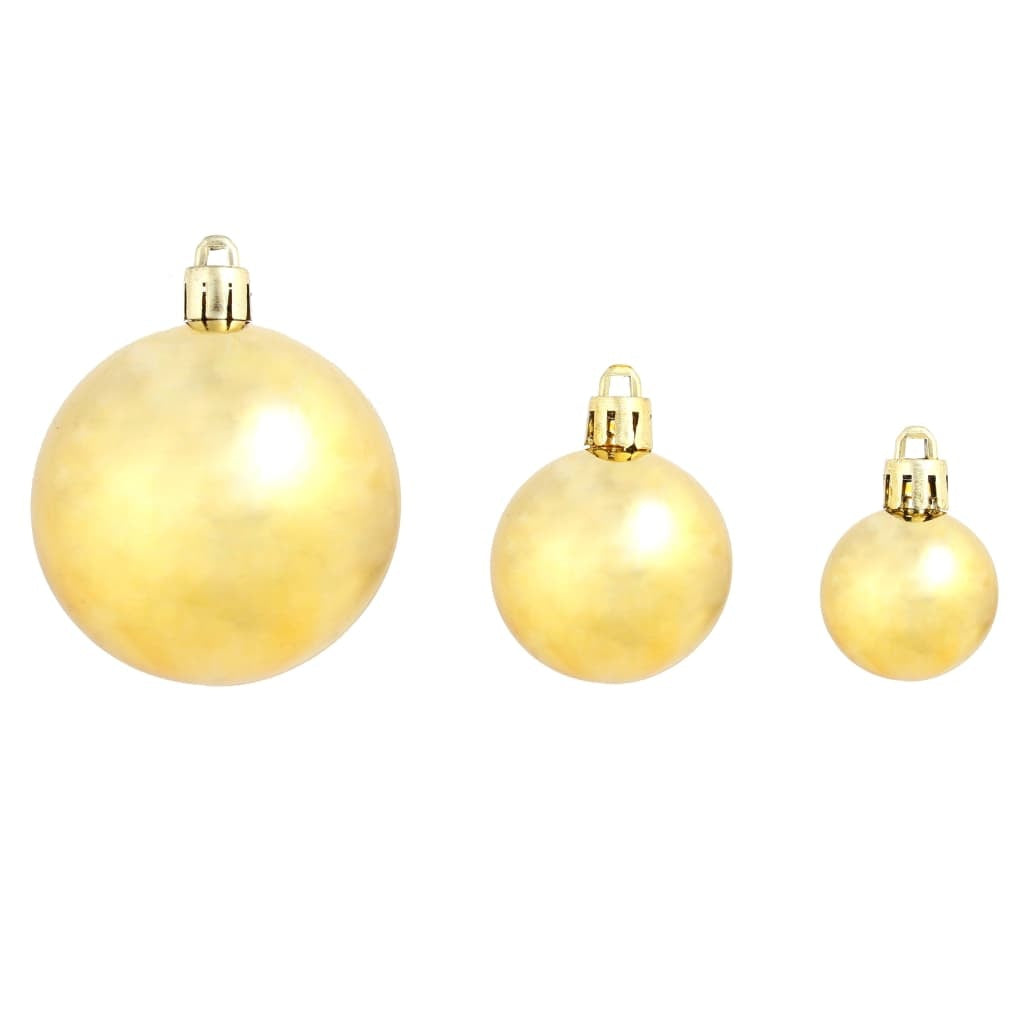 HKM-795091 100-Piece Shatterproof Christmas Bauble Set in Gold, Blue, Pink, Red, and More - 3, 4, 6 cm Decor Balls
