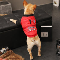 HKM-795091 Cozy Red Leisure Clothes for Small Puppies - Perfect for Autumn & Winter