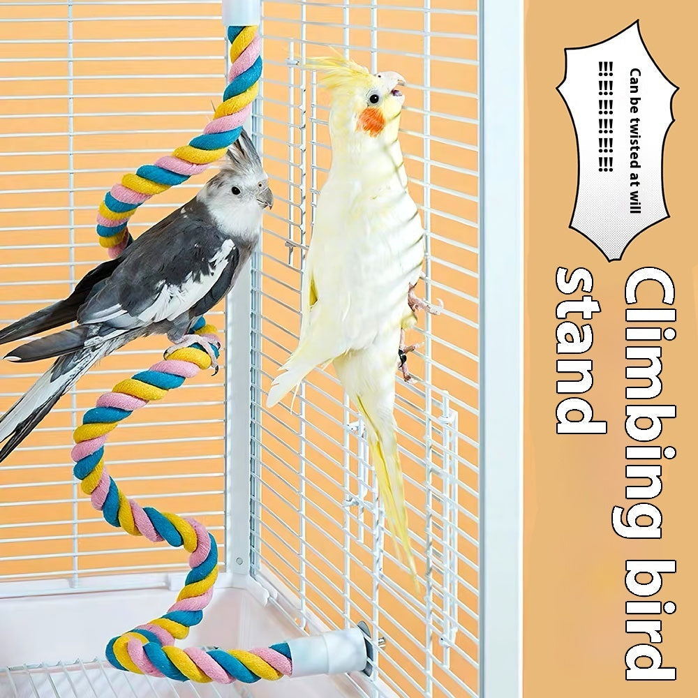 HKM-795219 Climbing Nibbling Toy Bird with Plastic Stand - Multiple Sizes Available