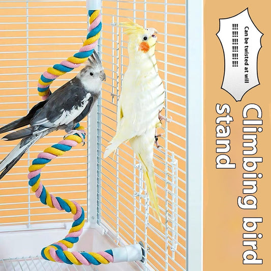 HKM-795219 Climbing Nibbling Toy Bird with Plastic Stand - Multiple Sizes Available