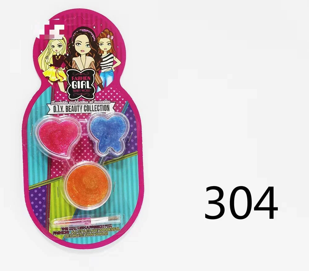 Kids Pretend Play Cosmetic Makeup Set with Lipstick and Nail Polish for Ages 2-14