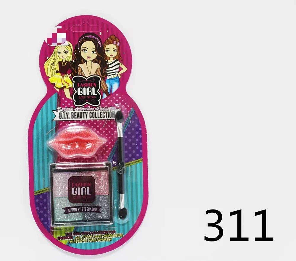 Kids Pretend Play Cosmetic Makeup Set with Lipstick and Nail Polish for Ages 2-14