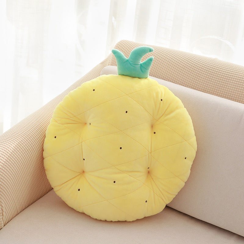 HKM-795411 Cute Plush Thick Fruit-Shaped Seat Cushion - 45cm Diameter, 10cm Thickness