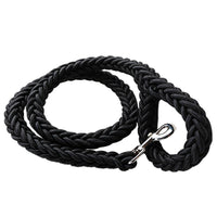 HKM-795475 Nylon Dog Leash and Chest Harness - Adjustable, Available in Blue, Black, Red, and Eight-Strand Rope, Sizes S to XXL