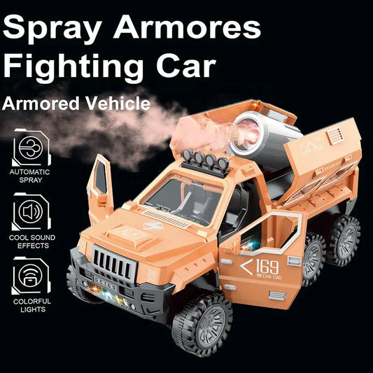 HKM-795539 Electric Spray Truck Toy with Music and Lights for Kids Ages 2-13